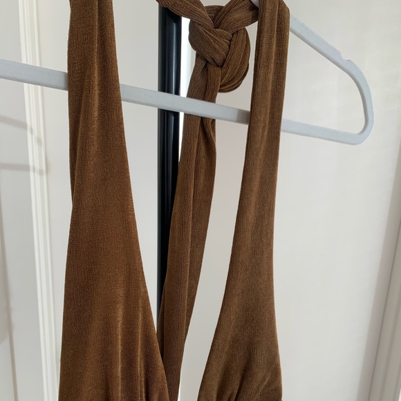 Copper Brown Halter Top - Picture 2 of 5